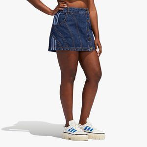 Adidas Women's Ivy Park Dark Blue Denim Fashion Skirt H61720